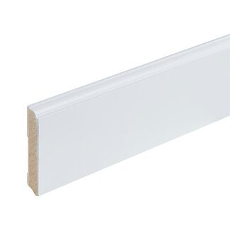 Wit gelakte plint Baroque RAL 9010 90x15x2400 mm
