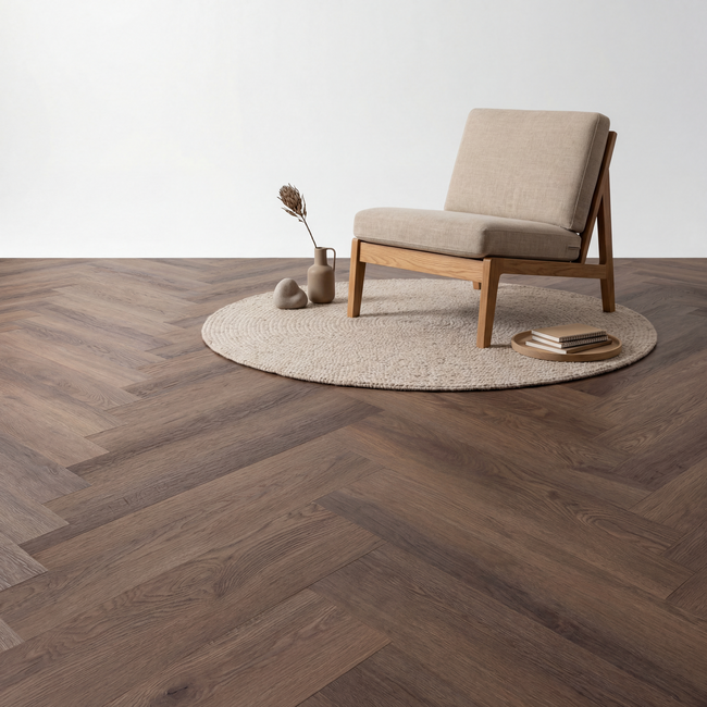 Altessa Visgraat Brown Plak PVC
