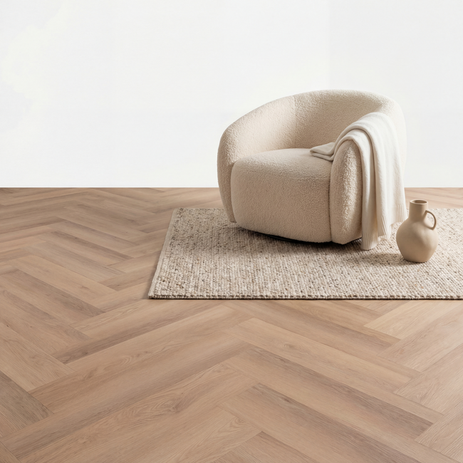 Altessa Visgraat White Wash Smoky Plak PVC