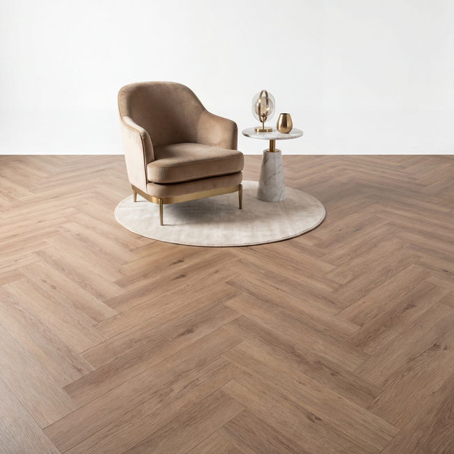 Essence Herringbone Light Oak Click PVC
