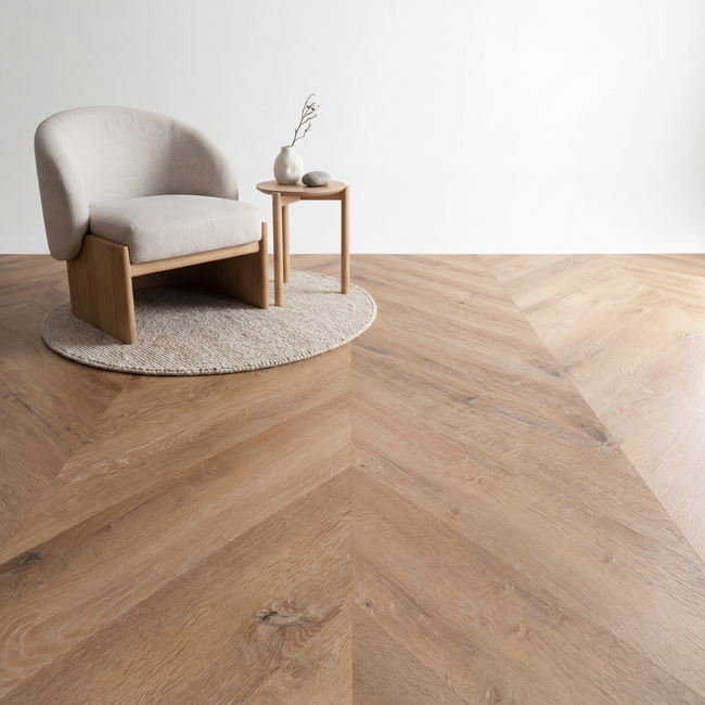 Lux Tenebrae Chevron Warm Oak Plak PVC